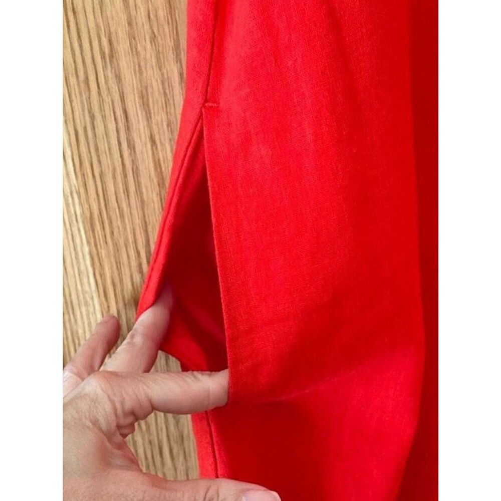 J Crew Linen Blend Shift Dress Red in Size 4 Style CA406 - Picture 3 of 7